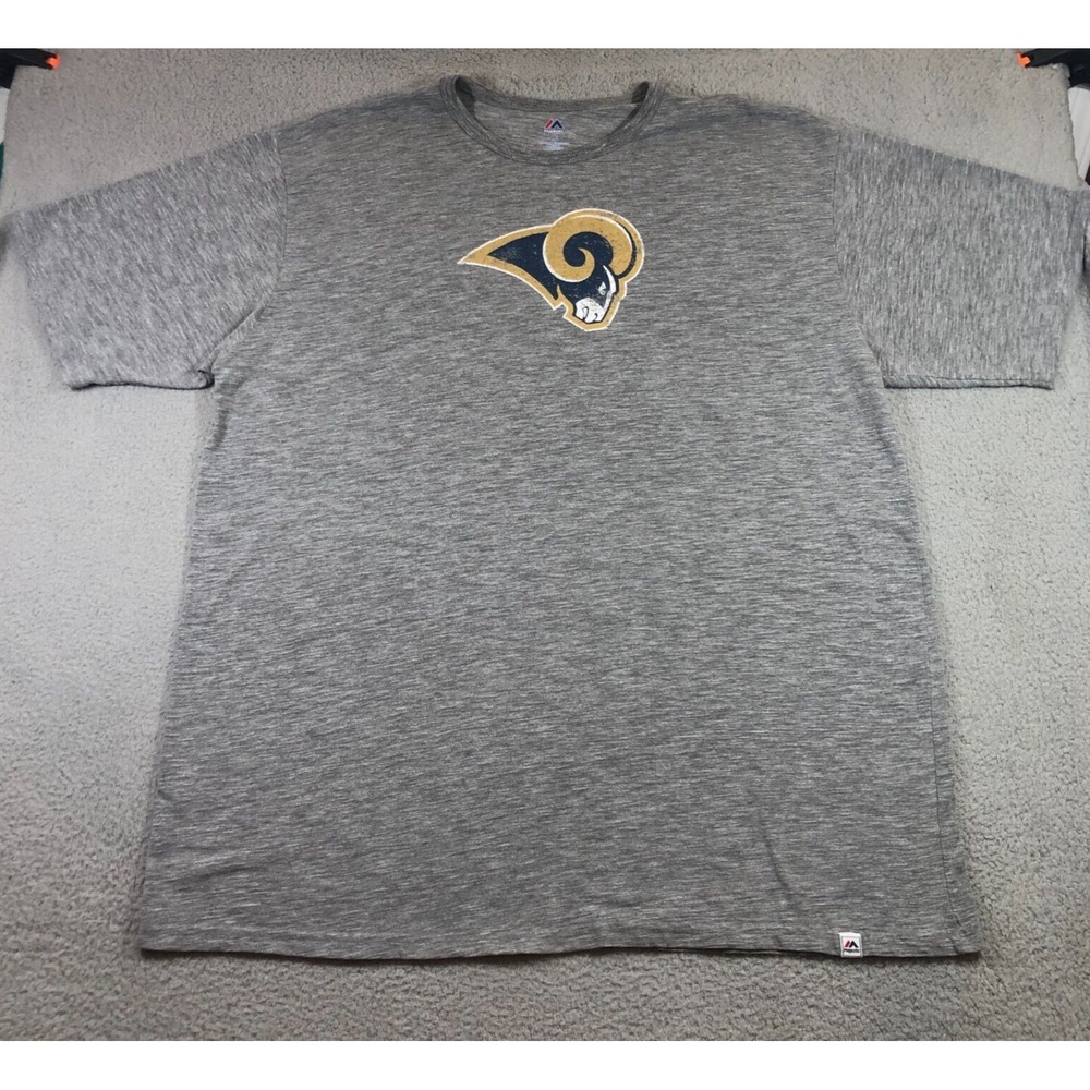 Majestic Rams T shirt mens 4XL Gray